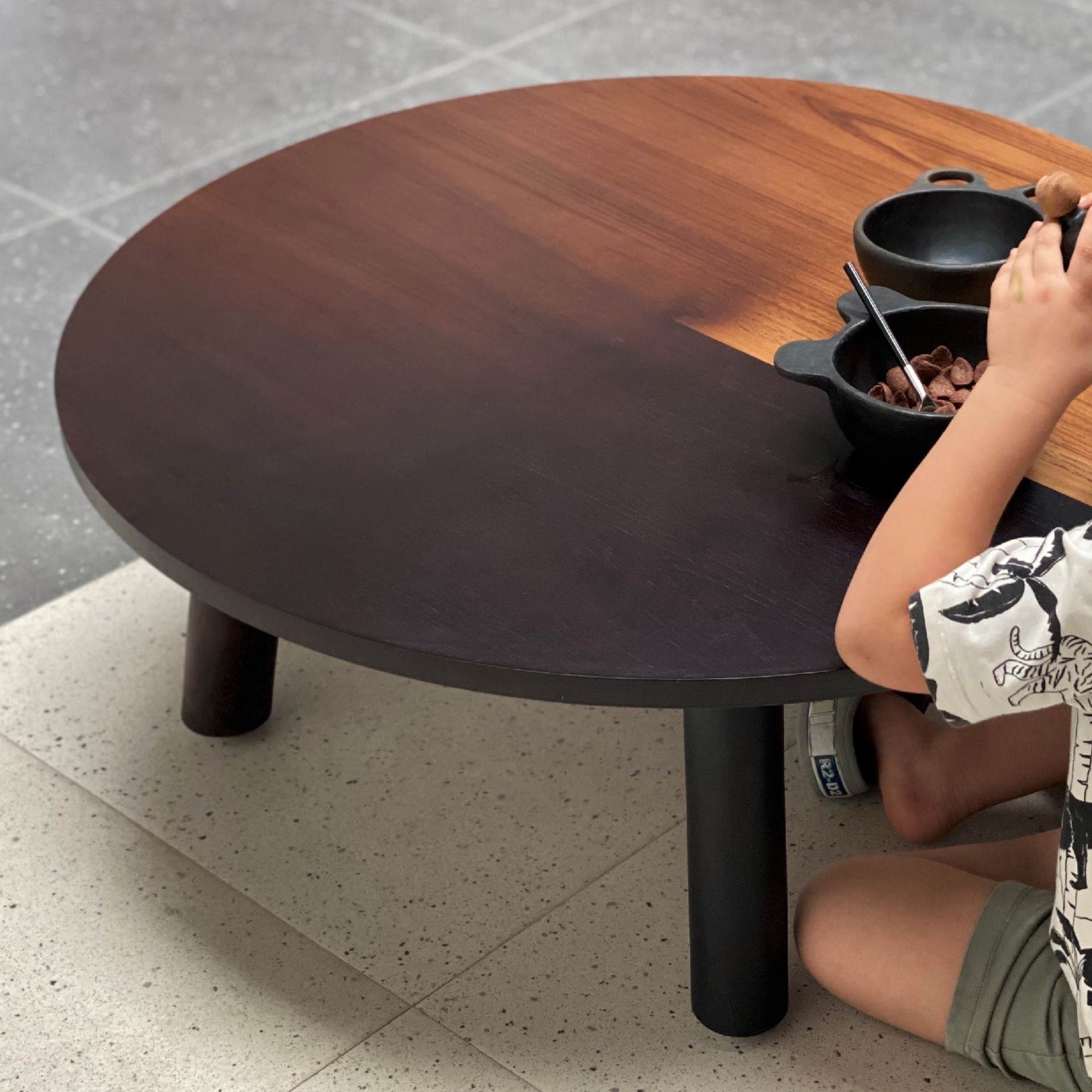 double circle coffee table