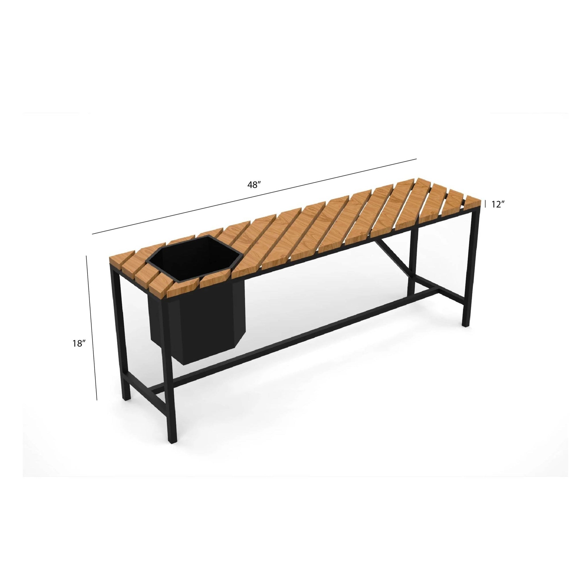 Parallel Lines Planter Bench