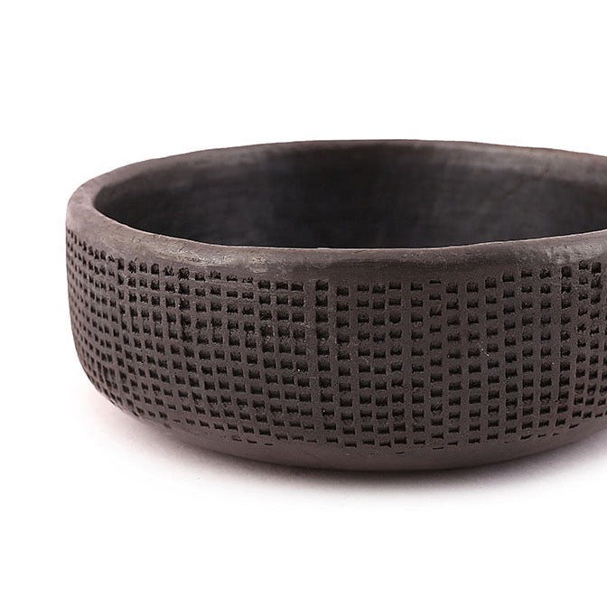 Square Texture Shallow Bowl