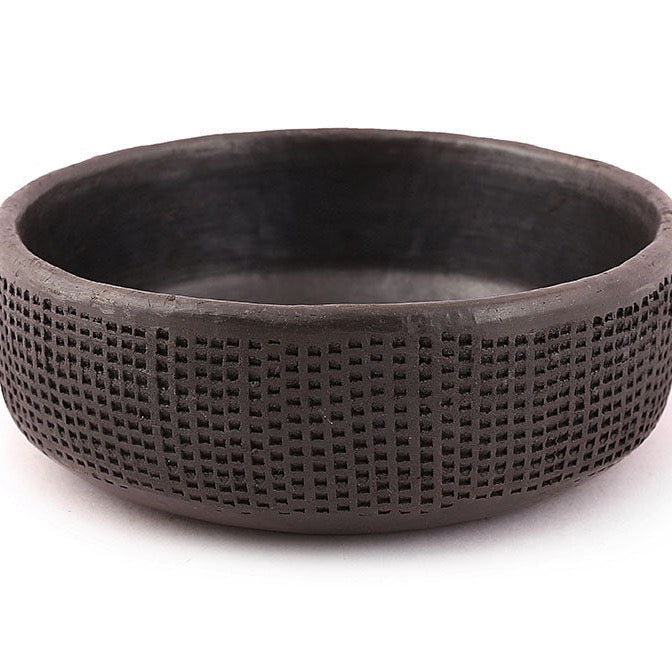 Square Texture Shallow Bowl